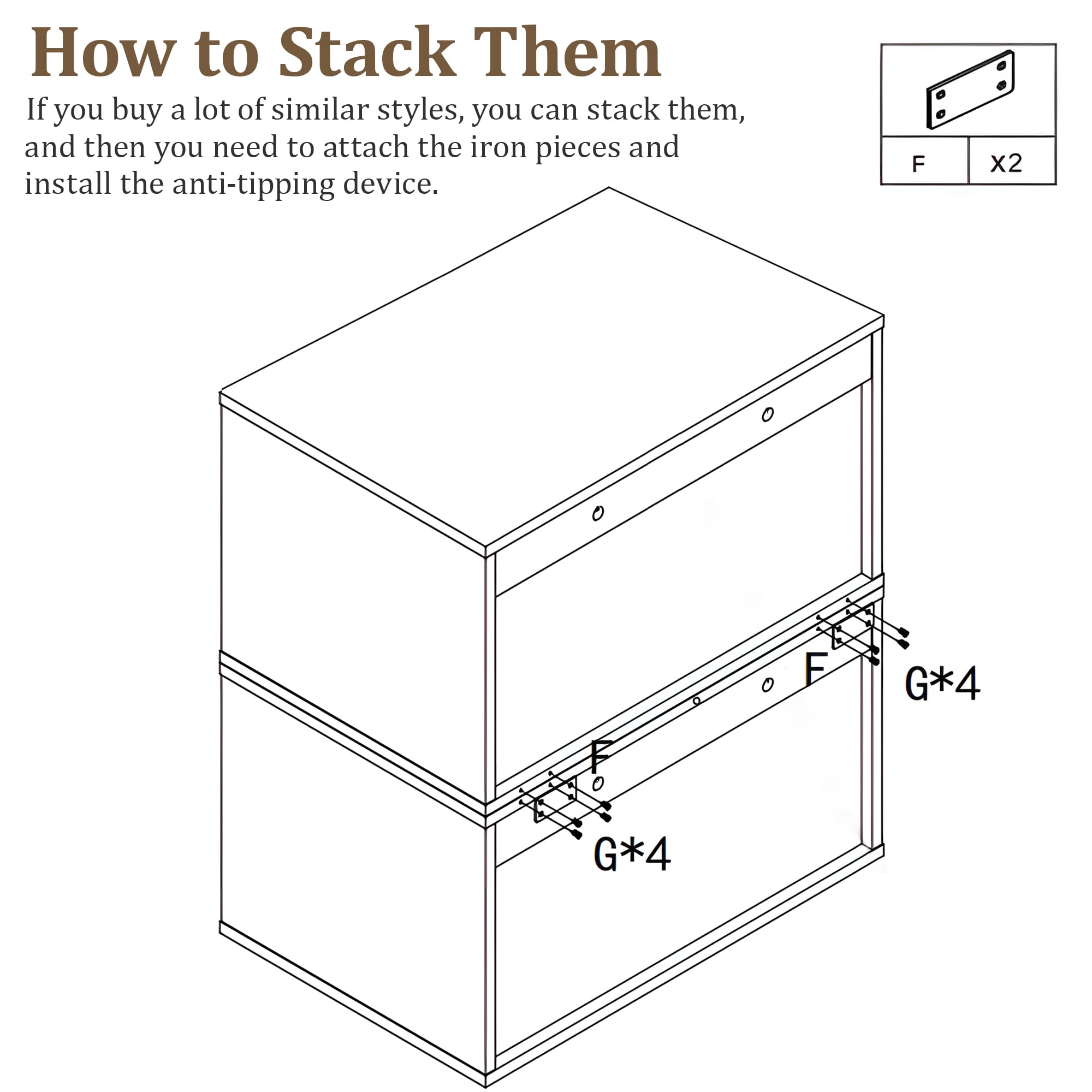 Storage Organizer Unit With Sliding Door White Stackable Bookcase_voghion.com